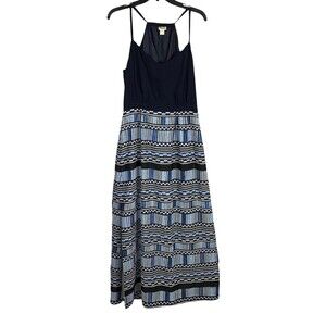 J.Crew Maxi Halter Dress Women Size 8 Straight Skirt Geometric